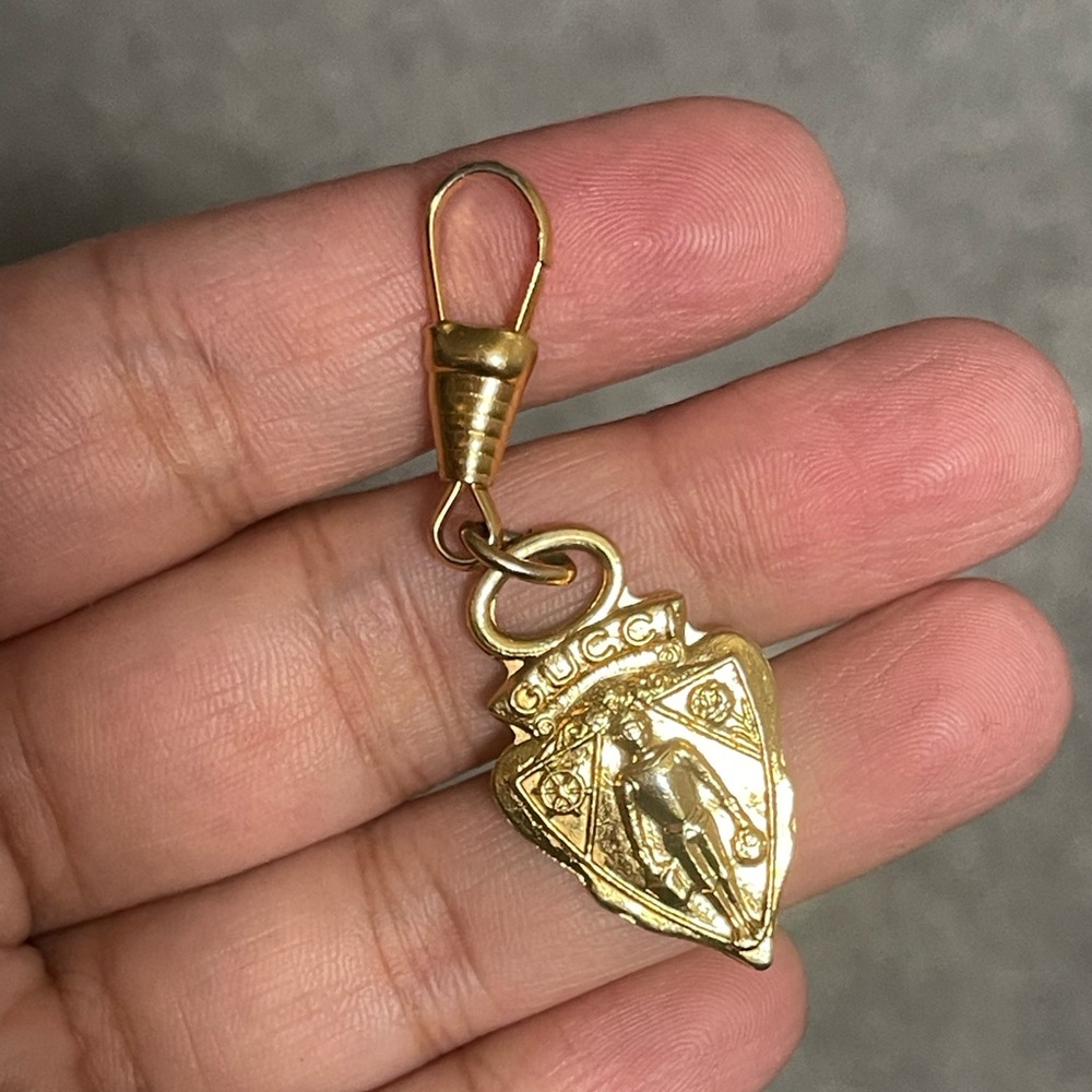 Gucci vintage bag charm gold
